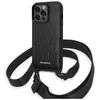 Image de Coque pour iPhone 14 Pro - KARL LAGERFELD - Monogram Plaque - Noir - Plaque logo - Strap inclus
