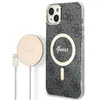 Image de Guess Bundle Pack MagSafe 4G - Ensemble coque pour iPhone 14 + chargeur MagSafe (Noir/Or) - 3666339102814