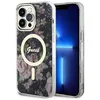 Image de Guess Flower MagSafe - Coque iPhone 14 Pro Max (Noir) - 3666339115548