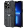 Image de Coque telephone - bumper telephone Guess GUHMP14LP4RPSK Coque rigide pour iPhone 14 Pro 61 Noir à rayures imprimées 4G