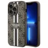 Image de Coque de téléphone - Guess - iPhone 14 Pro - Marron - Rayures - Compatible MagSafe