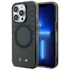 Image de Coque BMW MagSafe pour iPhone 14 Pro Max   Gris motif hexagonal polycarbonate & bords TPU