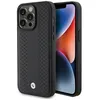 Image de Étui pour smartphone - BMW - iPhone 15 Pro - Cuir - Noir - Motif Diamant
