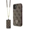 Image de Coque de téléphone - Guess - iPhone 11 - Marron - Logo en métal - Rigide
