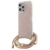 Image de Guess Crossbody Cord 4G Print - Coque iPhone 15 Pro (rose)