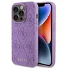 Image de Coque Guess Leather 4G Stamped pour iPhone 15 Pro - Light Purple