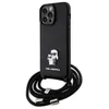 Image de Coque rigide pour iPhone - KARL LAGERFELD - KLHCP14XSAKCPSK - iPhone 14 Pro Max 67 - Noir - Saffiano - Crossbody
