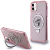 Image de Coque MagSafe Karl Lagerfeld pour iPhone 11 avec anneau de support rose