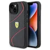 Image de Coque Ferrari Twist Metal Logo pour iPhone 15 (61)   cuir vachette noir rigide