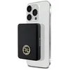 Image de Guess 4G Logo Métal Strass MagSafe - Power Bank inductive 5000 mAh 15W MagSafe (noir)