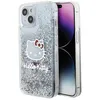 Image de Coque de téléphone - Hello Kitty - iPhone 15 - Paillettes liquides - Argent - Rigide