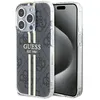 Image de Guess IML 4G Gold Stripe - Coque iPhone 15 Pro (Noir)
