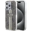 Image de Coque pour iPhone 15 Pro Max - Guess Hardcase IML 4G Gold Stripe (GUHCP15XH4PSEGW) - Marron
