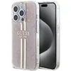 Image de Coque Guess Hardcase IML 4G Gold Stripe pour iPhone 15 Pro - Pink