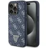 Image de Guess 4G Triangle Metal Logo - Coque pour iPhone 15 Pro (bleu)