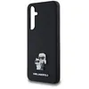 Image de Coque Rigide pour Galaxy A55 5G Saffiano Metal Karl et Choupette Karl Lagerfeld Noir
