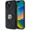Image de IPhone 15 Plus Case - DKNY Leather Quilted Stack Logo (DKHCP15MPQDSLK) - Noir