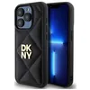 Image de IPhone 15 Pro Max Case - DKNY Leather Quilted Stack Logo (DKHCP15XPQQDSLK) - Noir
