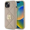 Image de Coque iPhone 15 - DKNY - Matelassé - Cuir - Beige - Protection optimale