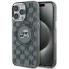 Image de Coque pour iPhone 15 Pro Max - Karl Lagerfeld IML MagSafe (KLHMP15XHMCKMHK) - Monogramme Tête Karl&Choupette