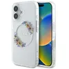 Image de Coque Guess IML Flowers Wreath MagSafe pour iPhone 16 Plus - Clear