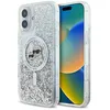 Image de Coque Karl Lagerfeld Glitter Liquid MagSafe à paillettes pour iPhone 16 - Transparent Karl&Choupette Head