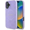 Image de Coque rigide - Guess - iPhone 16 Plus - Violet Saffiano - Protection contre chutes - Charge sans fil