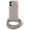 Image de Guess 4G Crossbody Cord Print Case for iPhone 16 6.1 Pink - GUHCP16SHC4SEP
