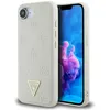 Image de Coque Guess Grained Hot Stamp Pivoine Triangle Logo MagSafe pour iPhone 16e (beige)