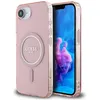 Image de Coque Guess IML Glitter Circle MagSafe pour iPhone 16e - Pink