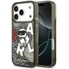 Image de Coque Karl Lagerfeld Liquid Glitter Choupette Logo MagSafe avec paillettes pour iPhone 17 Pro - Black