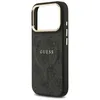 Image de Guess PU Leather 4G Gold Frame Case with MagSafe for iPhone 17 Pro 6.3 Black -GUHMP17LP4MSEGCK
