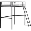 Image de Lit mezzanine enfant ELIOT en mÃ©tal noir 90x190cm avec sommier inclus en occasion ou reconditionné