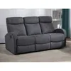 Image de Canapé 3 places relax en tissu gris EVELYN