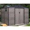 Image de Abri de jardin métal en acier galvanisé effet bois gris 717 m² - ADELMO