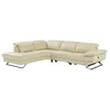 Image de Canapé dangle gauche relax électrique en cuir de vachette beige PUNO II