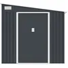 Image de Abri de jardin métal adossé en acier galvanisé anthracite 549 m² - DAUSTIN