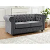 Image de Canapé 2 places en velours anthracite CHESTERFIELD