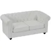 Image de Canapé 2 places en simili blanc CHESTERFIELD