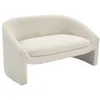Image de Canapé 2 places en tissu bouclette blanc OSSANA