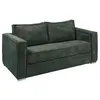 Image de Canapé 3 places convertible express en velours côtelé vert sapin - Couchage 140 cm - Matelas 18 cm LORETO