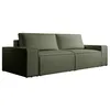 Image de Canapé 4 places convertible en tissu texturé vert AMELIA