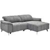 Image de Canapé dangle droit relax électrique en tissu texturé gris CELTIMO