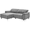 Image de Canapé dangle gauche relax électrique en tissu texturé gris CELTIMO