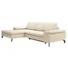 Image de Canapé dangle gauche convertible en tissu texturé beige ARCHIBALD