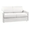 Image de Canapé 2 places convertible express en simili blanc avec assise mémoire de forme - Couchage 120 cm - Matelas 18 cm CALIFE