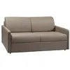 Image de Canapé 3 places convertible express en simili taupe avec assise mémoire de forme - Couchage 140 cm - Matelas 18 cm CALIFE