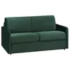 Image de Canapé 2 places convertible express en velours vert sapin avec assise mémoire de forme - Couchage 120 cm - Matelas 18 cm CALIFE