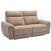 Image de Canapé 3 places relax électrique en tissu taupe DJARALO