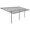 Image de Carport pergola adossé en aluminium 188 m² anthracite - ALVARO
